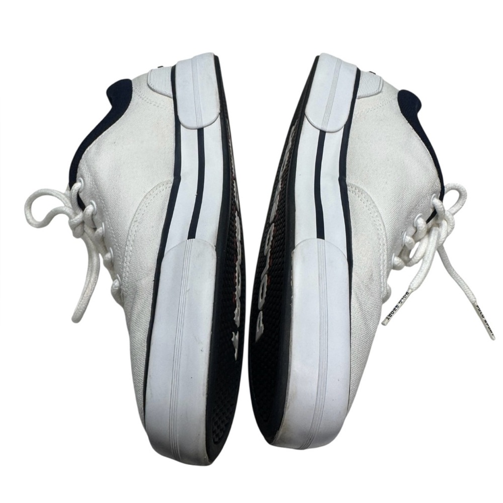 Polo Sport Ralph Lauren Classic White and Navy Women’s Sneakers Size 8.5 - Picture 3 of 6